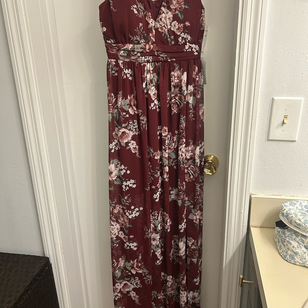 Floral Burgundy Maxi Dress